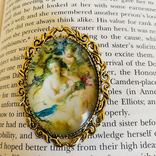 Antique Victorian handmade gold brooch, new