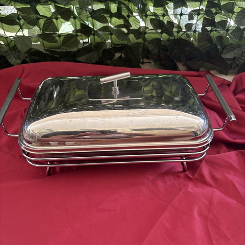 Chafing Dish Harmony stainless steel and heat-resistant glass like new