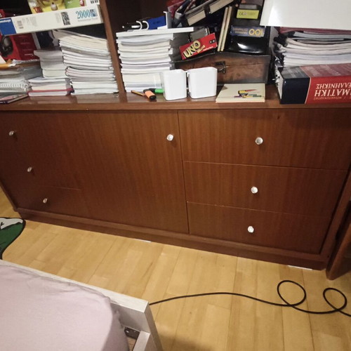Bookcase like new with storage drawers and cabinets
