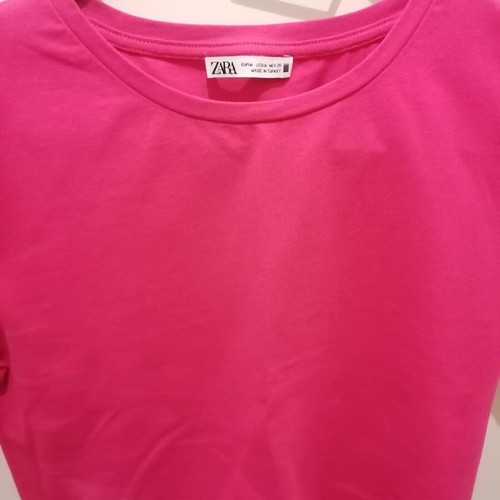 Crop pink women's short-sleeve top Zara like new