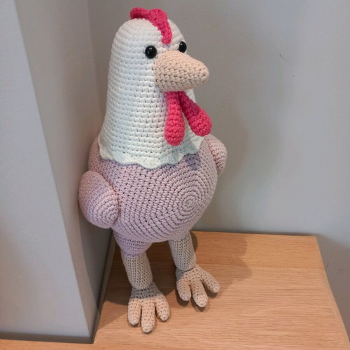 Chicken doll handmade knitted amigurumi new 35cm