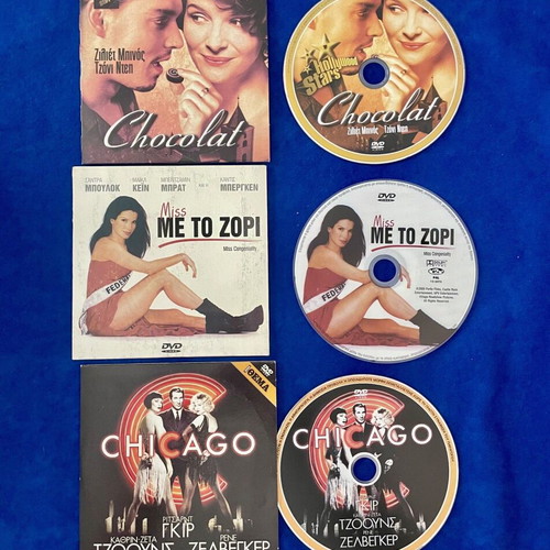 DVD movies set of 6 with Greek subtitles like new