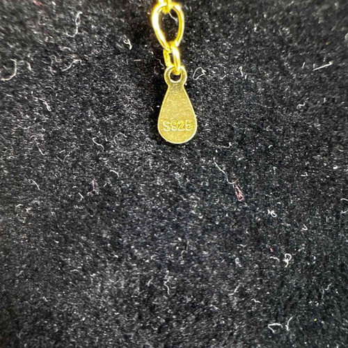Necklace Silver 925 new, gold color, 47 cm