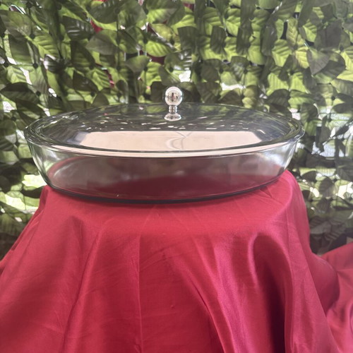 Marinex Glass Oval Pyrex with Metal Lid 36cm like new