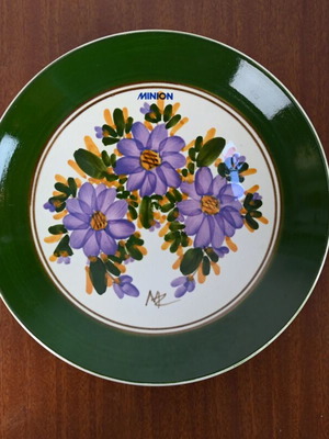 Collectible 45 Years Minion Plate by Keramikos used, handpainted
