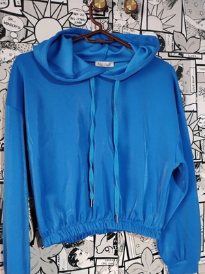 Crop Top Light Fleece Blue One Size Like New