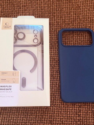Θήκες iPhone 17 Pro Max καινούργιες, διαφανής με MagSafe και μπλε κλασική