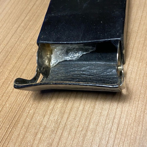 Collectible black leather cigarette case from 1970-80 like new