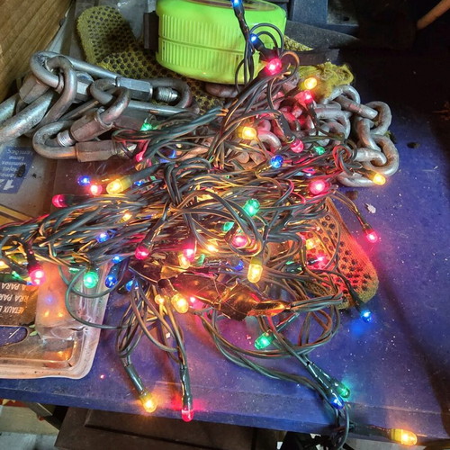 Multicolor Christmas lights used with program