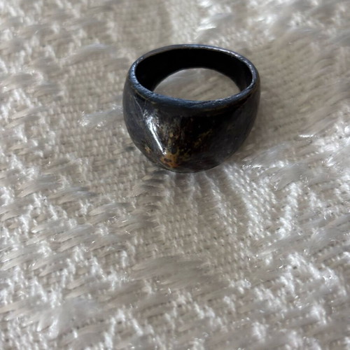 Wooden ring like new, black