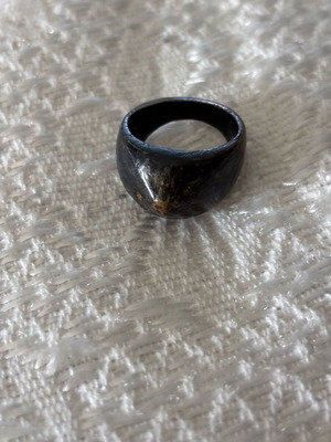 Wooden ring like new, black