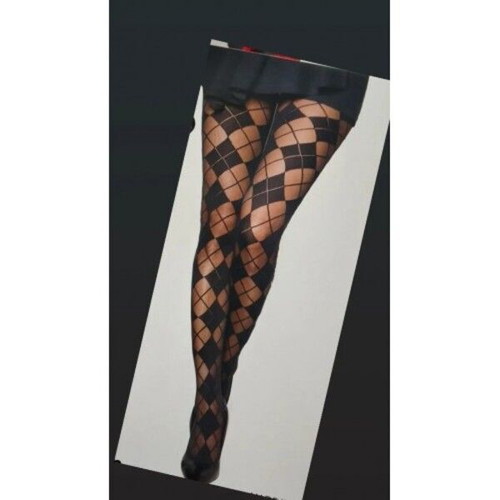 Women's black tights with diamond pattern 40 DEN new