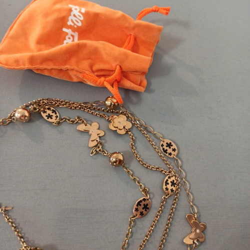 Folli Follie necklace like new, black and gold
