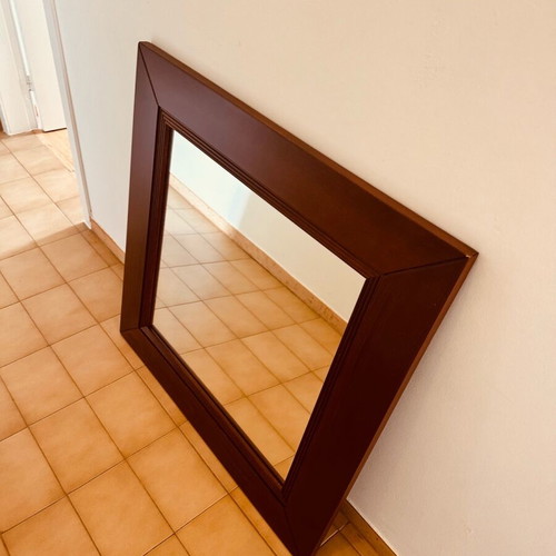 Wall mirror solid wood new 85 x 85