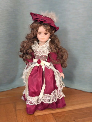 Porcelain doll 30 cm used vintage