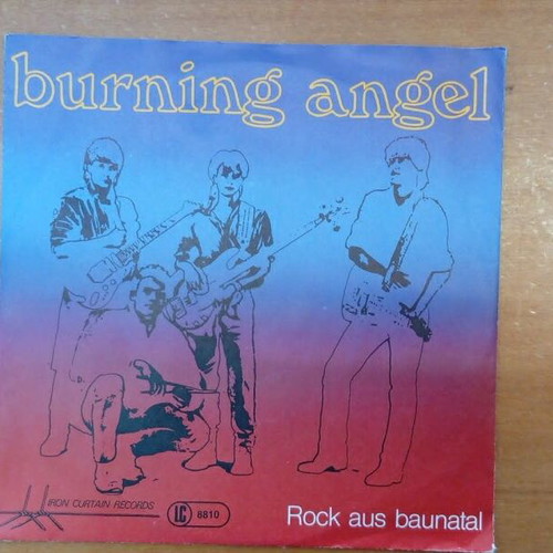 Burning Angel 7'' vinyl record used, rare German hard rock