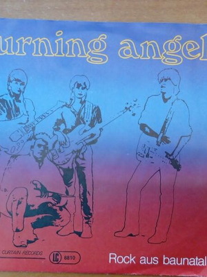 Burning Angel 7'' vinyl record used, rare German hard rock