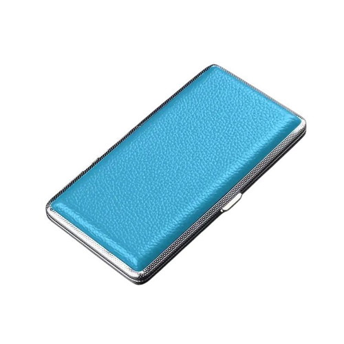 Tobacco case 20 cigarettes PU 100's slim blue new