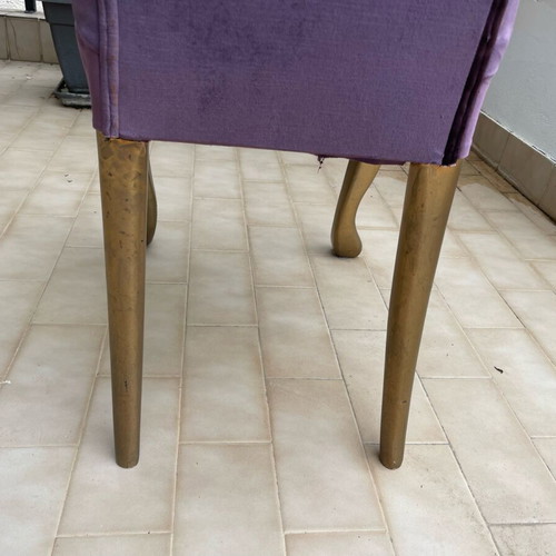 Office or dining chair used with velour fabric