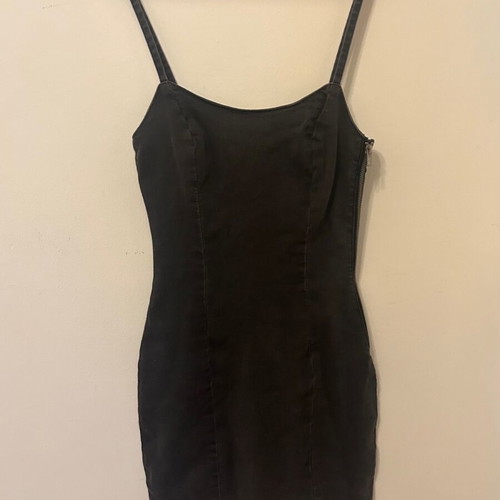 Mini black denim dress H&M new, size S