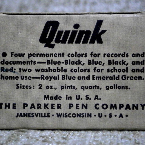 Parker Quink Red Ink 60ml vintage used with box