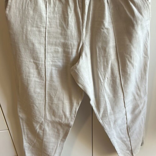 Mango linen suit cream beige new, jacket with belt and pants