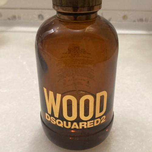 Empty Wood Dsquared2 perfume bottle used
