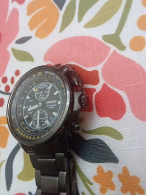 Seiko Flightmaster 7T62-0HM0 ανδρικό ρολόι σαν καινούργιο, μαύρο