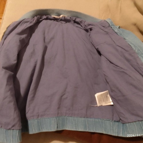 Girls' denim jacket 128cm like new, blue H&M