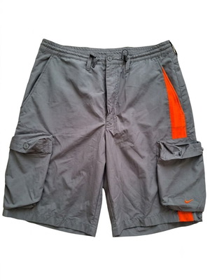 Nike MMIV Cargo Shorts Size L like new, gray and orange