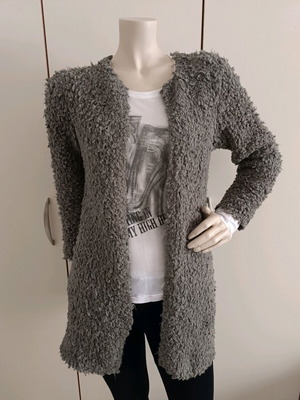 Zara Girls Khaki Long Cardigan Type Sheep Used, Size 13-14 Years