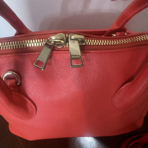 Furla Code Dome leather shoulder bag, red