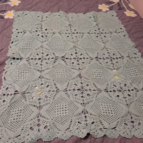 Knitted woolen square 62 by 62 like new