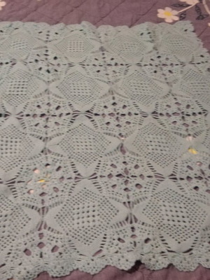Knitted woolen square 62 by 62 like new
