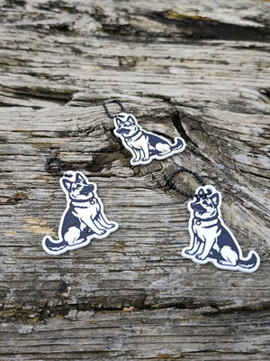 German Shepherd keychain set of 3 pieces new