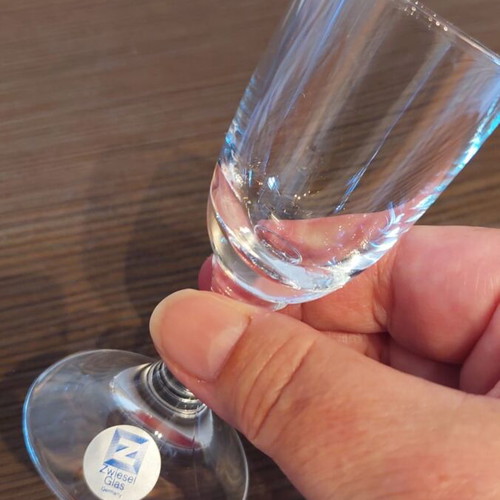 Liqueur glasses with stem and tulip shape, German quality glass