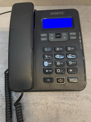 Alcatel Temporis 55 μεταχειρισμένο, μαύρο ενσύρματο ψηφιακό τηλέφωνο με οθόνη LCD