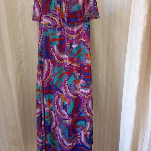 Maxi dress like new with exotic print by Mango