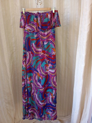 Maxi dress like new with exotic print by Mango