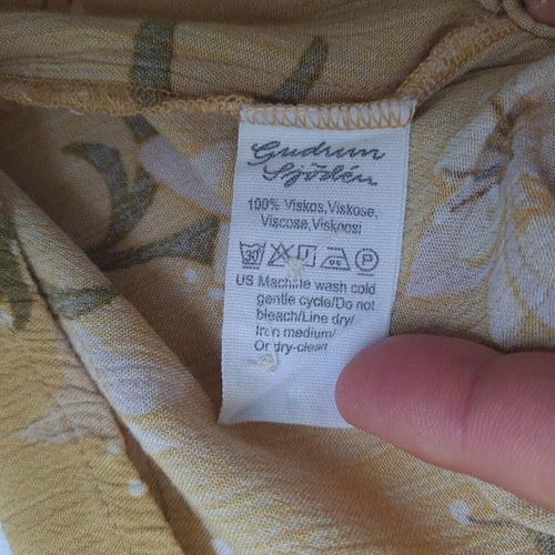 Gudrun Sjoden women's boho floral tunic blouse size M, balloon sleeves