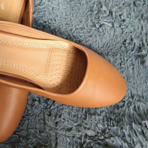 Primark Tampa Flat Ballerinas Size 41 New Beige Orange