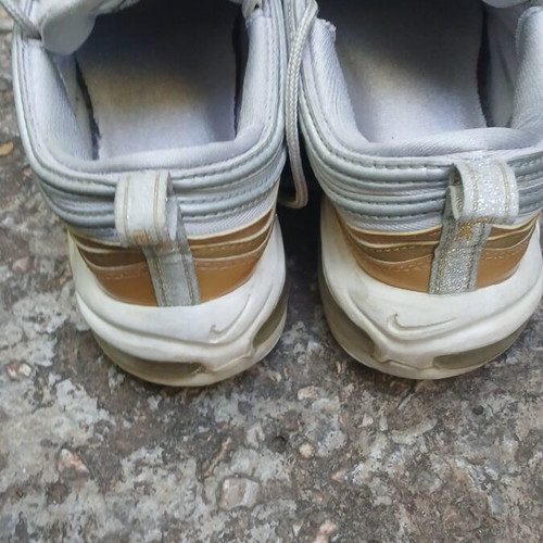Nike Air Max 97 sneakers used, size 38, white and gold
