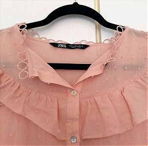 Ροζ αερατο πουκάμισο ZARA