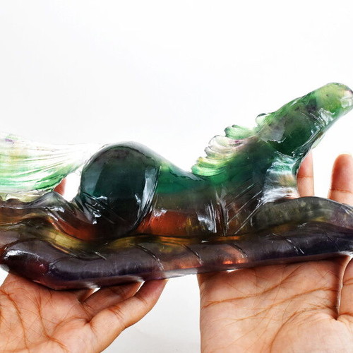 Multicolor Fluorite Hand-Carved Horse New, 5037 Cts from India