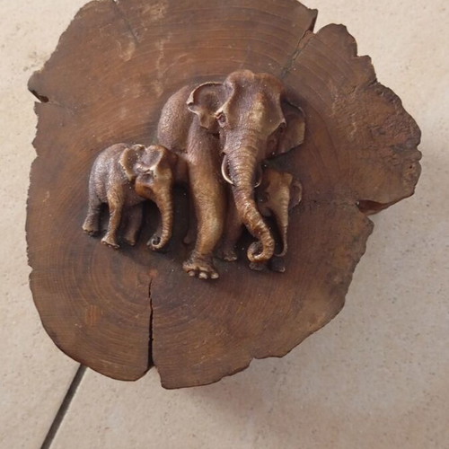 Wooden box like new from Mauritius, tree trunk