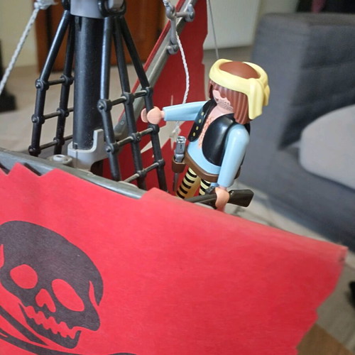 Playmobil 3900 Red Corsair pirate ship used