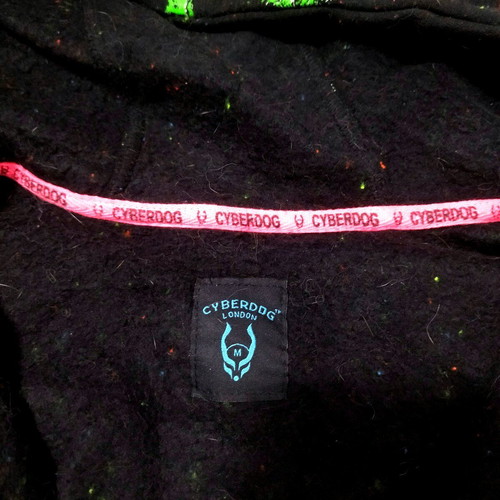 Cyberdog Psychedelic hoodie jacket medium like new, fluo