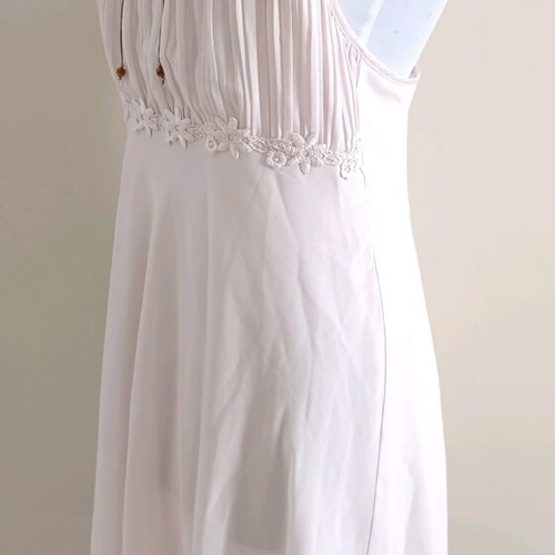 Pink Marks & Spencer Baby Doll nightgown with pleated details and floral trim