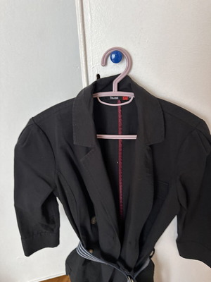 Toi&Moi trench coat jacket with double buttons, black, size S