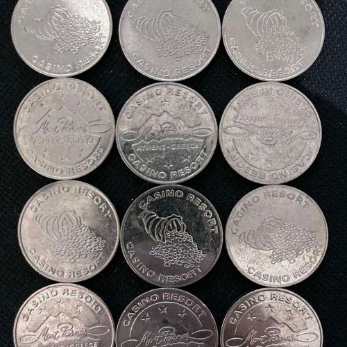 Casino Mont Parnes tokens pack of 12 like new